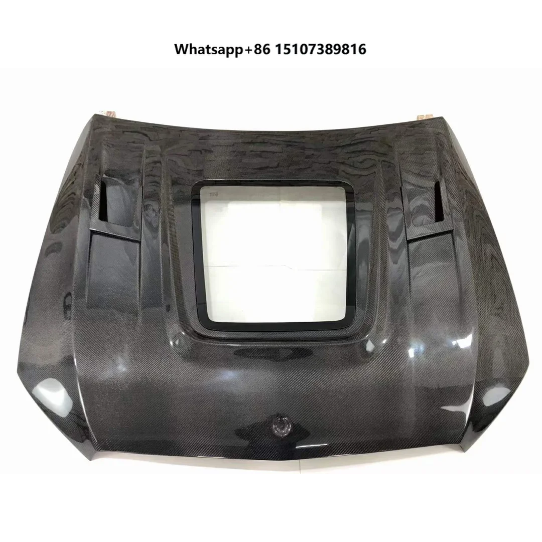 W213 E200 E300 E43 Clear Glass Carbon Fiber Hood for Benz E-Class W213 2017-2020