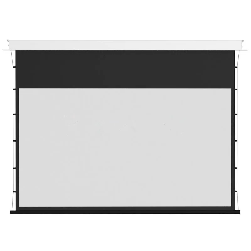 Electric pull wire curtain Automatic lifting white glass fiber metal projector curtain