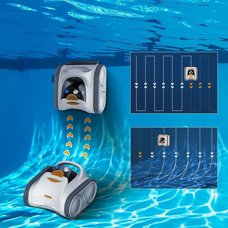 Pool Cleaner, Fully Automatic Cordless Robot, Fast Charging and Long Battery Life, IPX8 Waterproof and Safe Without Leakage.