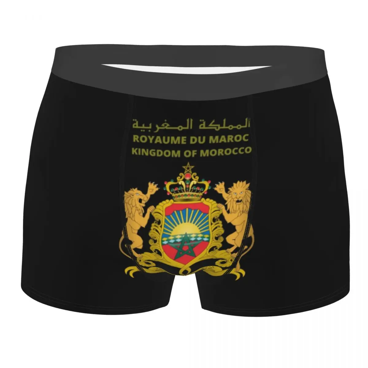 Custom Moroccan Passport Underwear Men Breathable Kingdom Of Morocco Boxer Briefs Shorts Panties Soft Underpants For Male