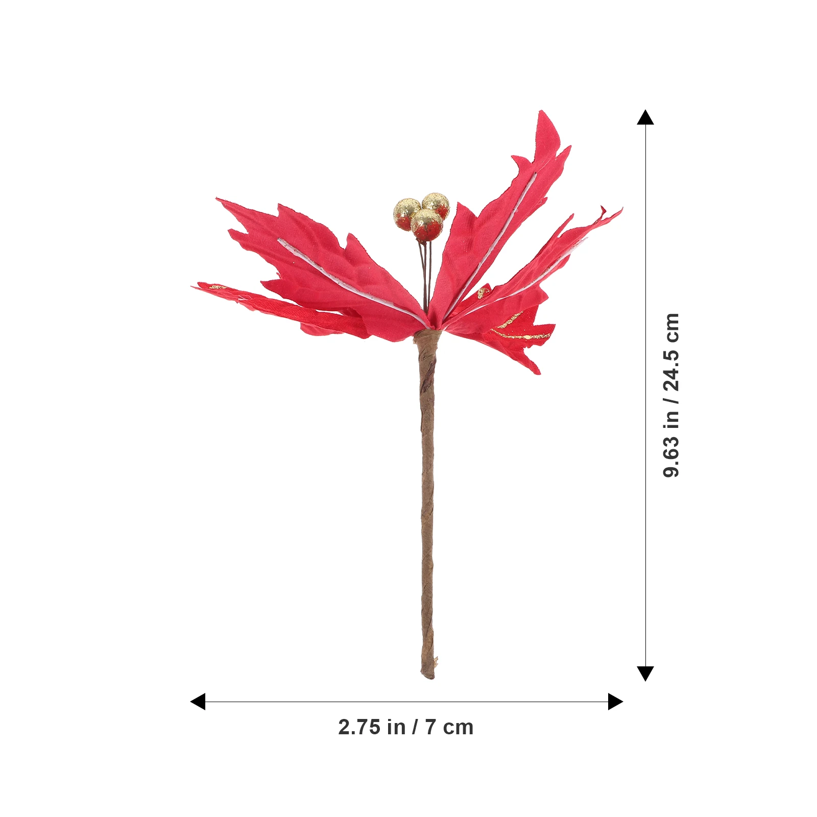 

4pcs Artificial Christmas Flowers Powder Fake For Wreath Diy Decor Xmas Tree Ornament Simulation Flower Glitter Party Supplies