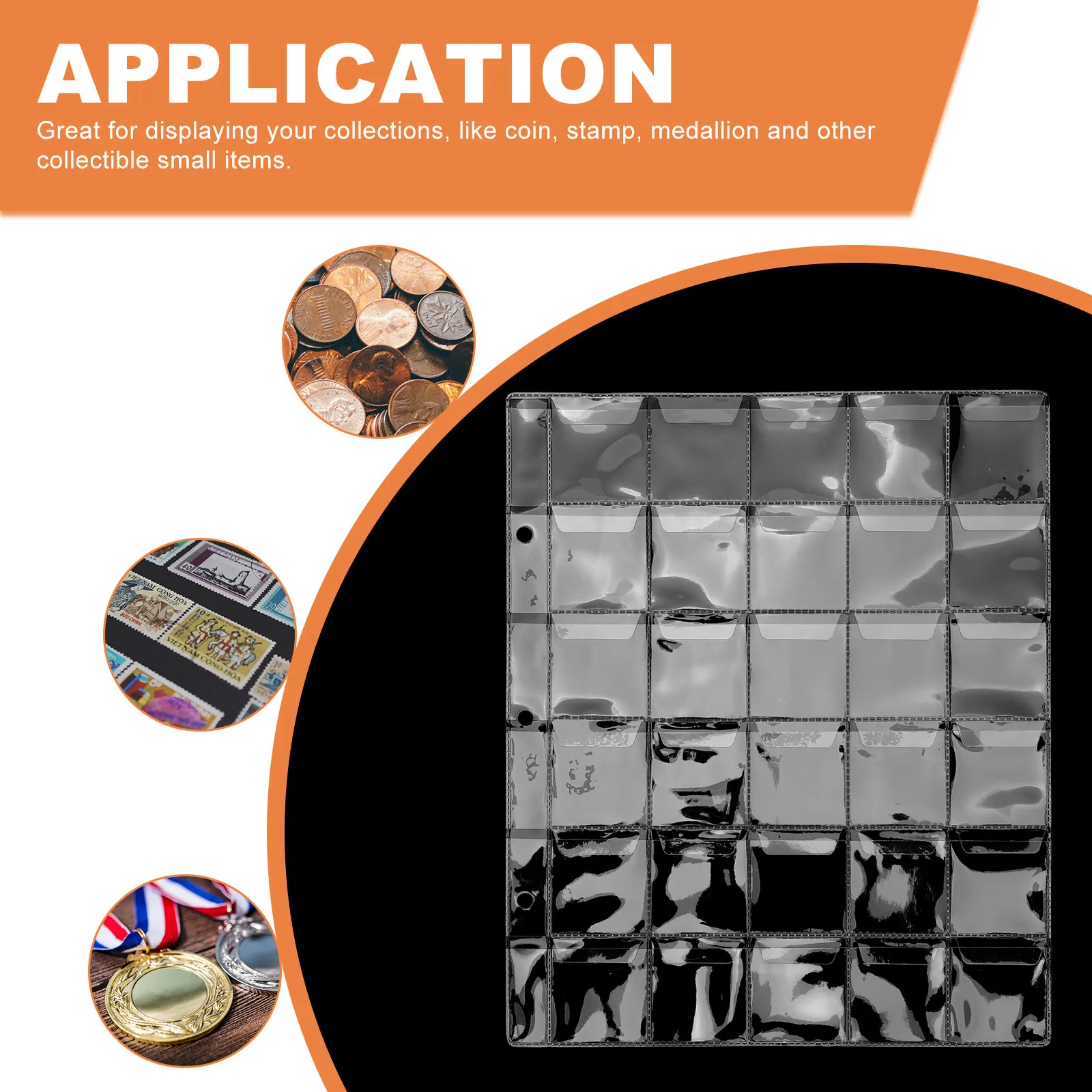 

Набор из 4 прозрачных карманов для монет в альбом, легко устанавливаемые и съемные, практичные для использования, принадлежности для коллекционирования марок