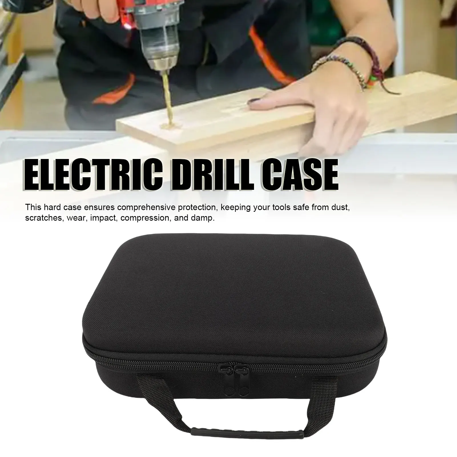 

Чехол для электрической дрели, ПУ, ЭВА, аккумуляторная шлифовальная машина, ножницы, сумка для хранения электроинструментов с сетчатым карманом, чехол для электрических ножниц