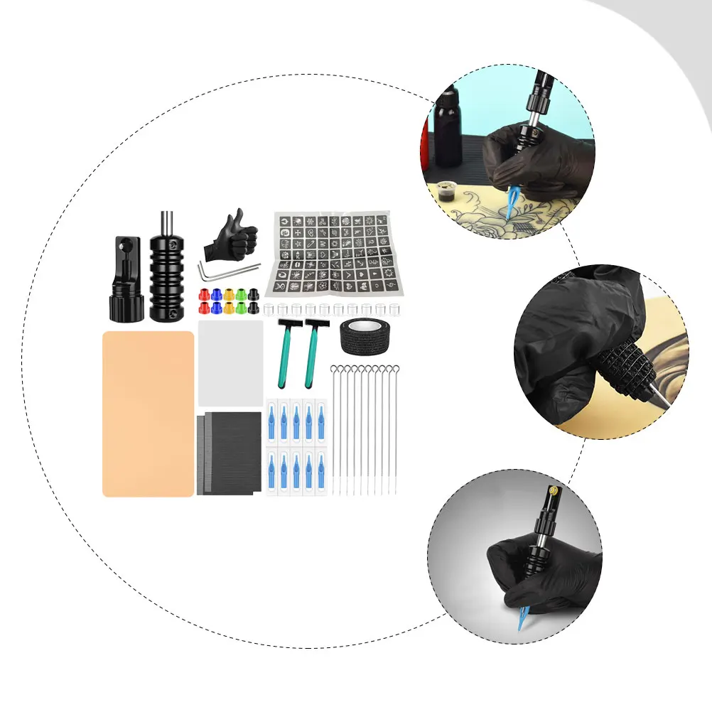 

1 set 1 Set Tattoos Kit Multi Functional Tattooing Tools For Starter Diy Body Art Supplies Professional Portable Pen Holder With