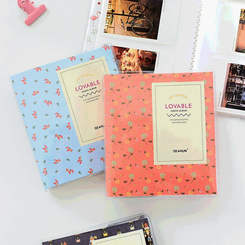 64 Pockets Mini Instant Photo Album Cartoon Album Picture Photo Paper Album For Fujifilm Instax Film Business Card Book