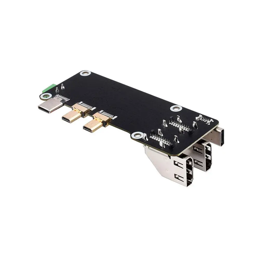 For Raspberry Pi 5/4b Micro To Full Conversion Support Output Accessories Development Expansion Dual Board Typec 4k C K8t1