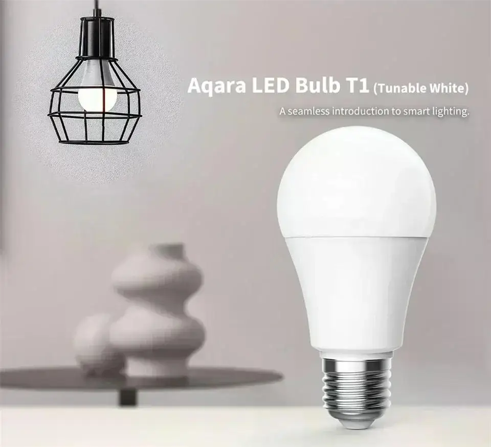 Aqara inteligentna żarówka LED T1 E27 2700K-6500K 220-240V inteligentna żarówka z regulacją temperatury barwowej dla Xiaomi Mi home HomeKit