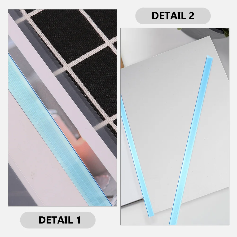 

30pcs Transparent Pull Rod Clip Plastic Slide Binders For Covers Binding Bars Stationery Supplies Loose Leaf Binder