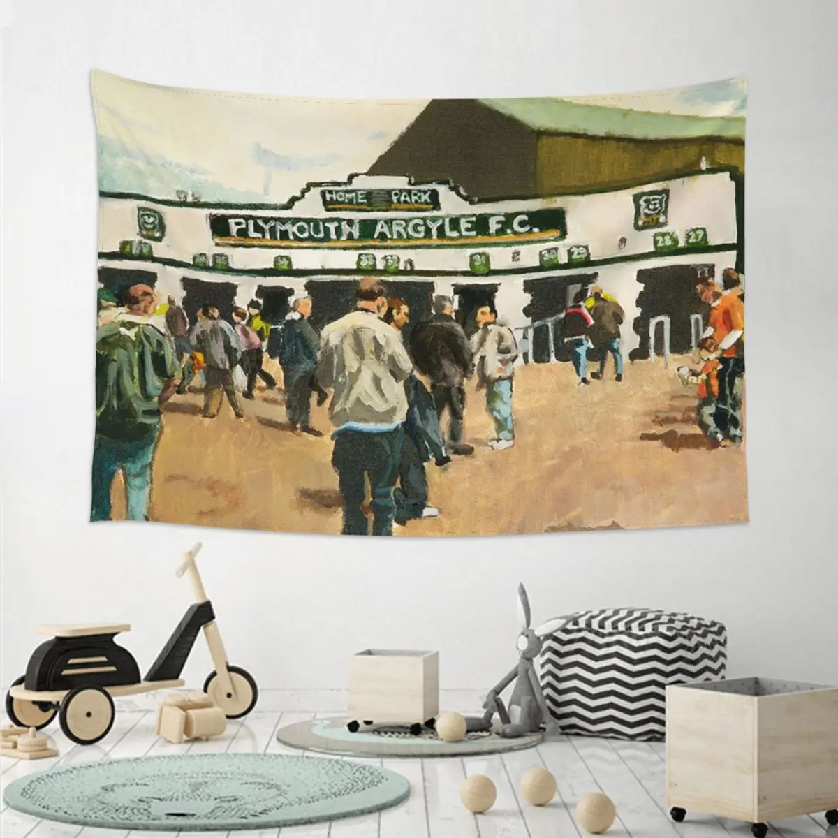 Plymouth Argyle Tapestry Hippie Wall Hanging Aesthetic Home Decor Tapestries for Living Room Bedroom Dorm Room