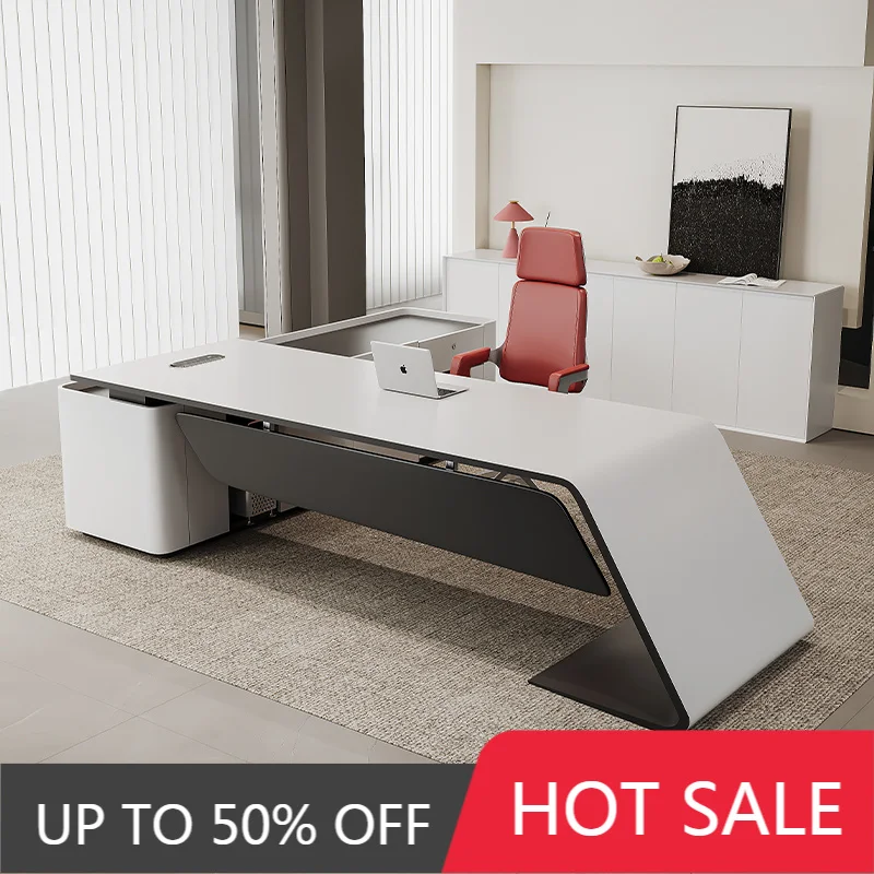 White Storage Executive Office Desk Wood Strong Large Luxury Executive Office Desk Modern Cheap Tisch Small Spaces Furniture