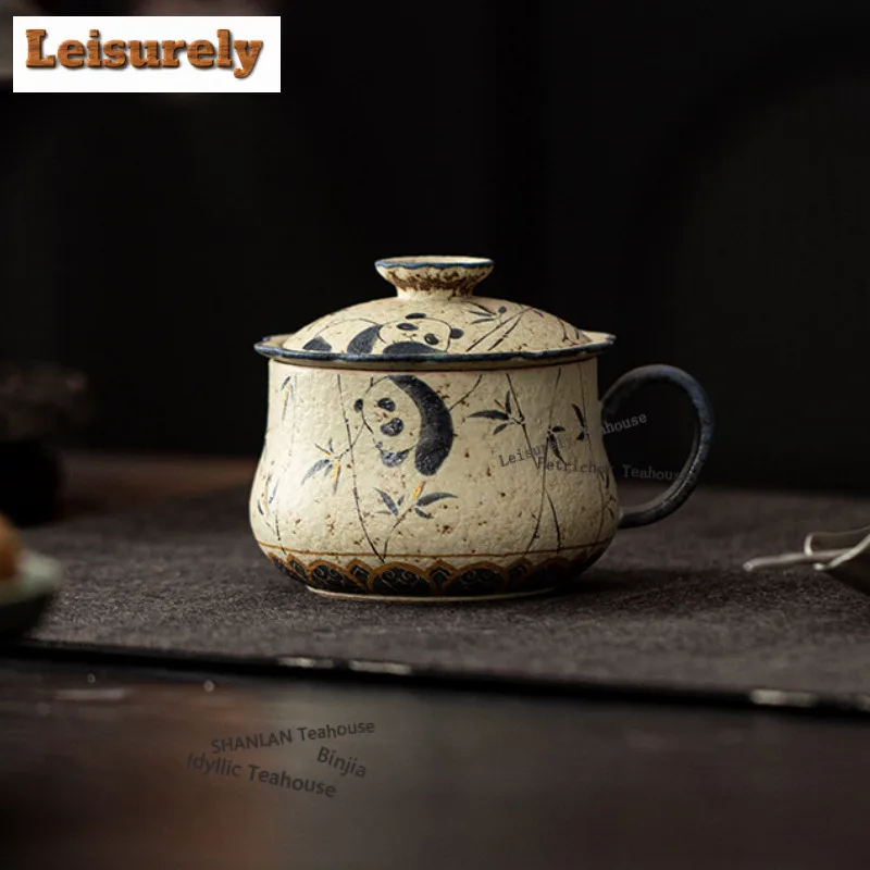 

180 мл Firestone Red Panda, бамбуковый фильтр, чашка-сепаратор для чая, чашка для чая Zen с заварочным устройством, бытовая чайница, офисная чашка для воды, ремесло