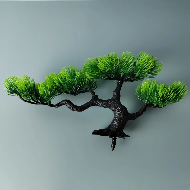 1pc 32cm/12.6in Artificial Plants Evergreen Evergreen Needle Pine Bonsai Plastic fake tree Potted New chinese style for Home  Pa