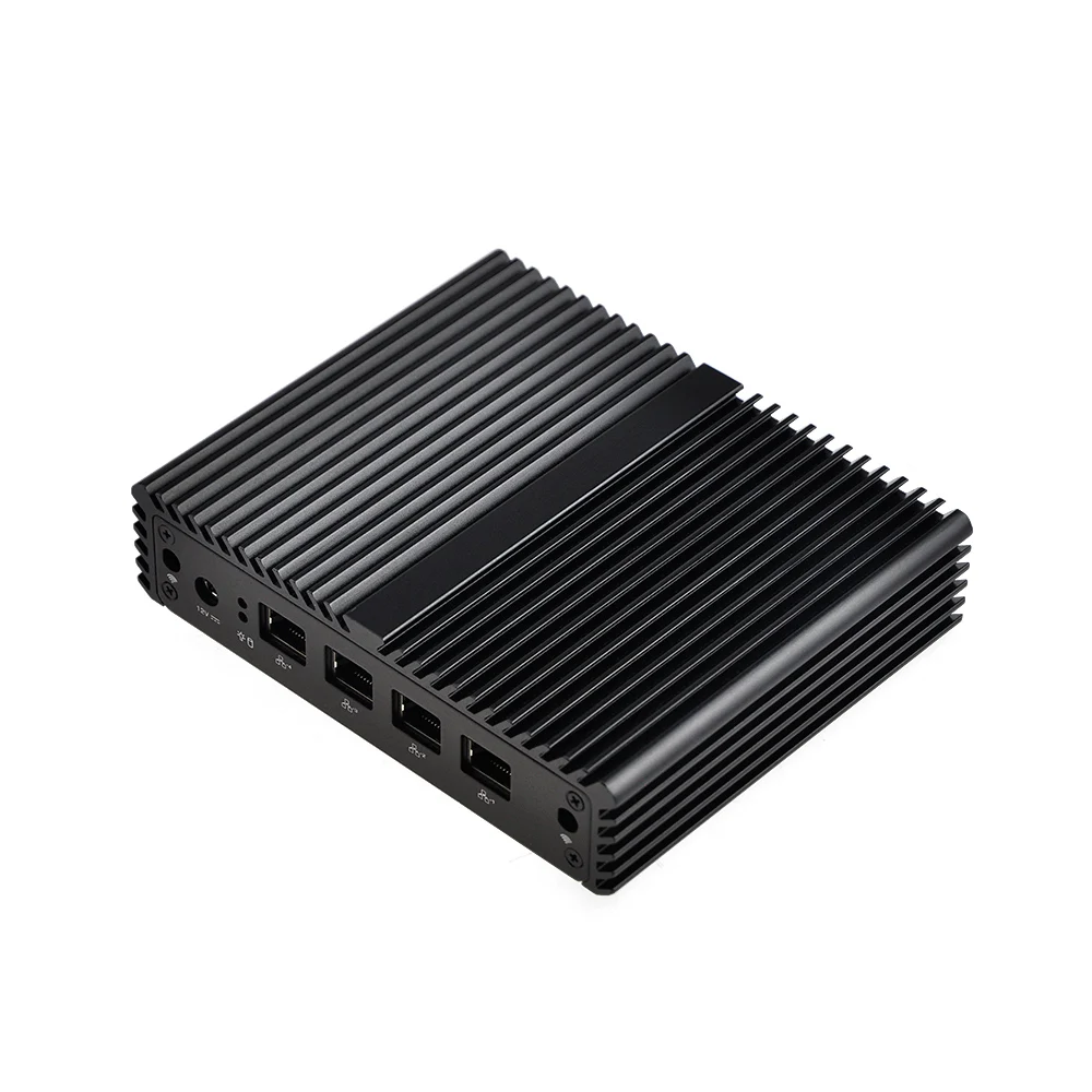 Qotom 4 Ethernet Mini Pc Q190g4n Celeron J1900 N2920 Micro Pc Server Opnsense Industriële Router Fanless Mini-Computer