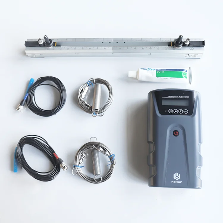 Portable clamp on ultrasonic flow meter Bubble Resistance Liquid Flow Meter with Remote   ultrasonic Flowmeter