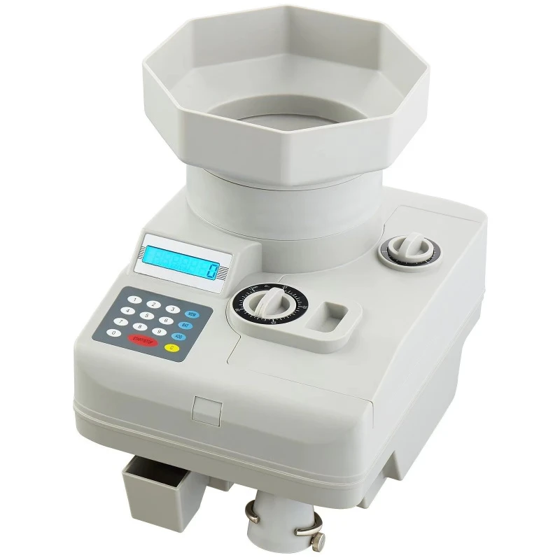 Professional LED display coin counter and sorter Automatic coin sorter packaging machine can hold up to 11,000 coins