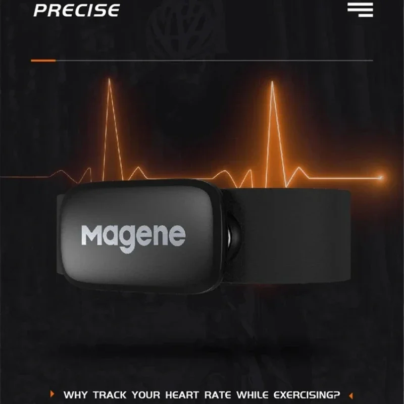 Magene 心拍数モニター - 自転車/スポーツ用 Bluetooth/ANT+ チェストストラップセンサー (デュアルモード)