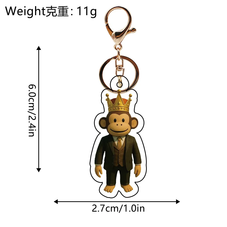 جديد 67 الكرتون سلسلة مفاتيح مصنوعة من الأكريليك سرقة الدماغ مضحك حلقات المفاتيح ستة سبعة البضائع المفاتيح الأطفال لطيف اللعب هدية عيد ميلاد #2