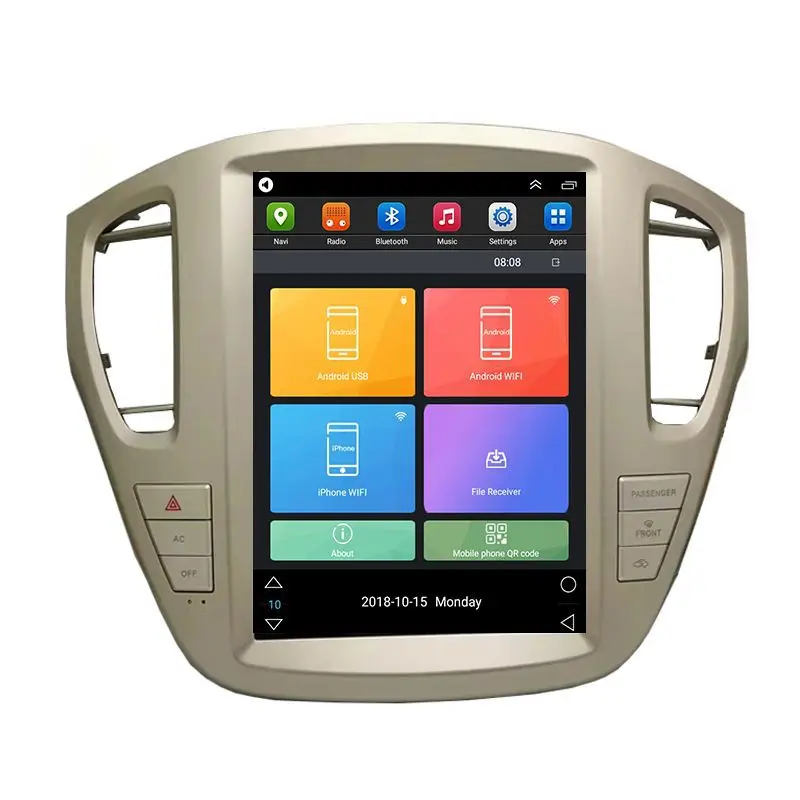 Android 13Car multimedia Player GPS Audio Radio Recorder Head Unit Auto StereoFor Toyota highlander 2007-2013 128G CARPLAY DSP