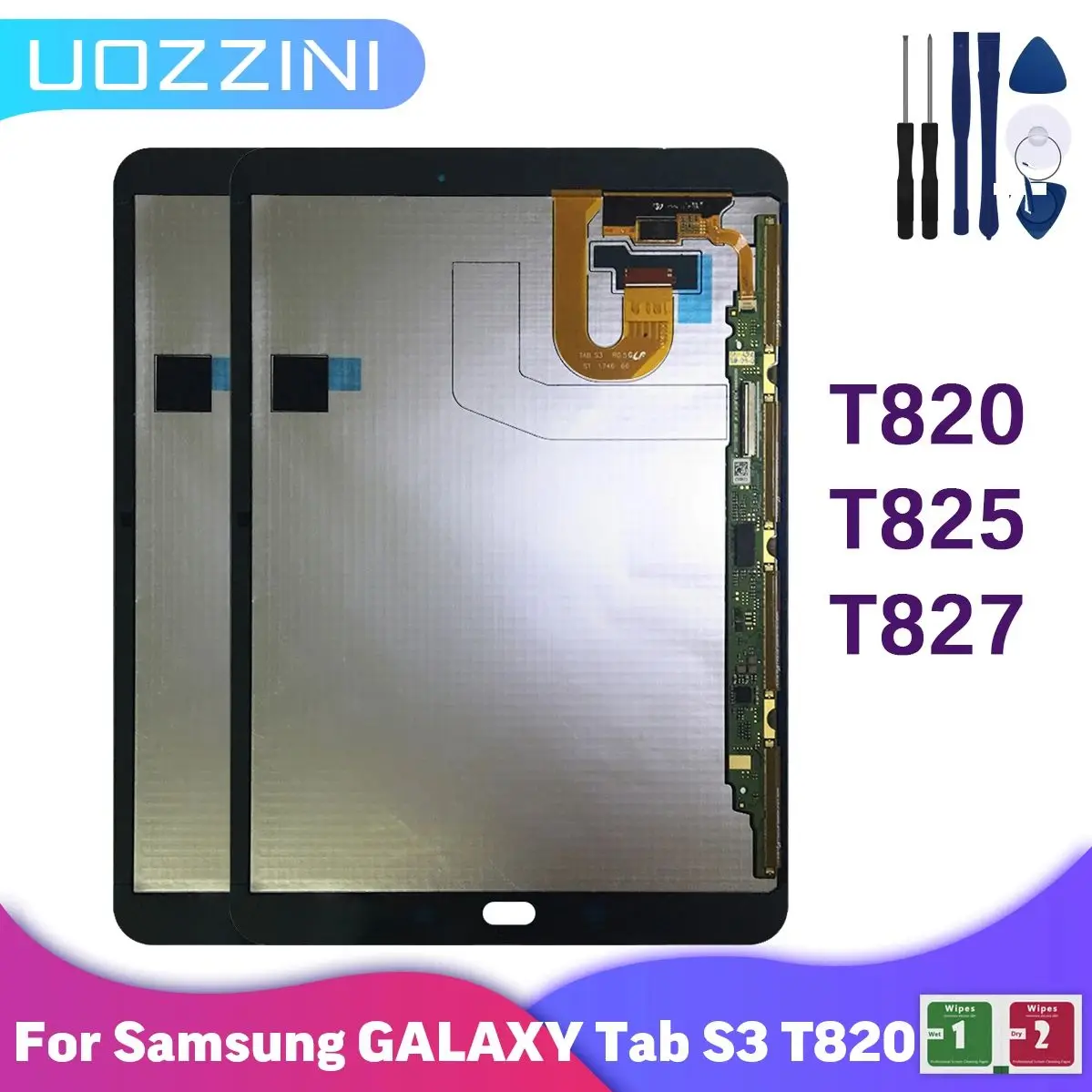 For Samsung S3 T820 Lcd TAB S3 SM-T825 T827V Display Touch Screen Digitizer Panel  Full Assembly  Replacement Parts 100% Tested