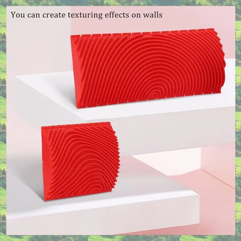 

A59Z-12PCS 3 Inch 6 Inch Imitation Wood Grain Paint Roller Brush Wall Painting Tool Sets Wall Texture Art Painting Tool Set