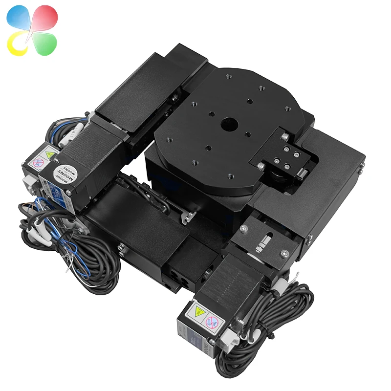 C&K Precise Positioning JMU-100 XYR Stage Kapasitas 10kg Stage Bermotor Elektrik untuk Optik