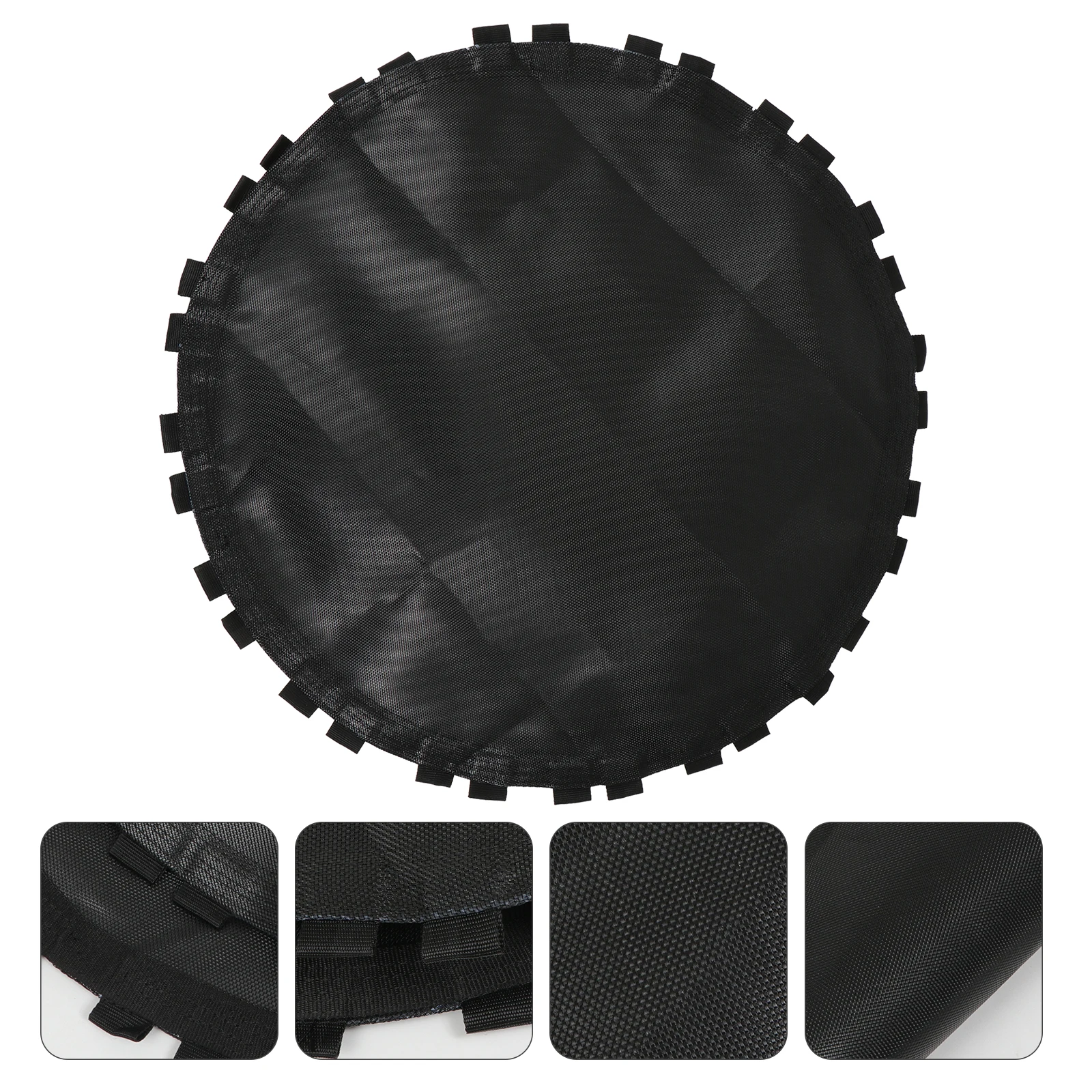 

1pc Trampoline Replacement Mat 38 Round Heavy Duty Breathable Black Jumping V Rings Easy Install Garden Trampoline