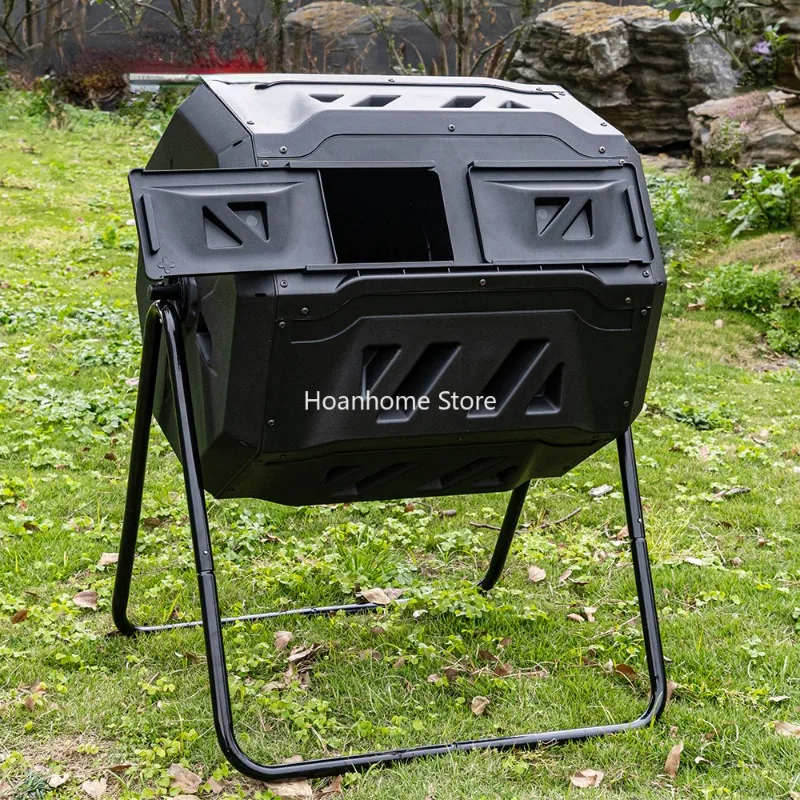 Garden Compost Bucket Tilting Outdoor Courtyard Organic Fertilizer Kitchen Waste Fallen Leaves Fermentation Machine