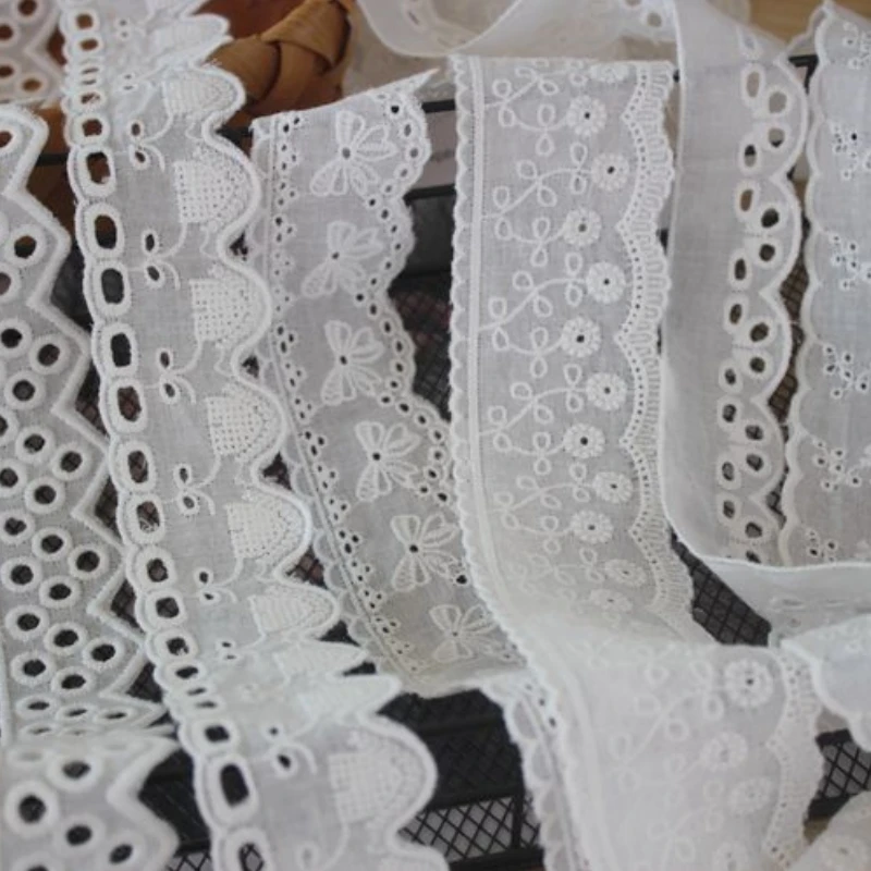 10Yards/Lot Pure Cotton Lace Trim, DIY Children\'s Clothing Edge Piping.Home Sewing Accessories RS4569