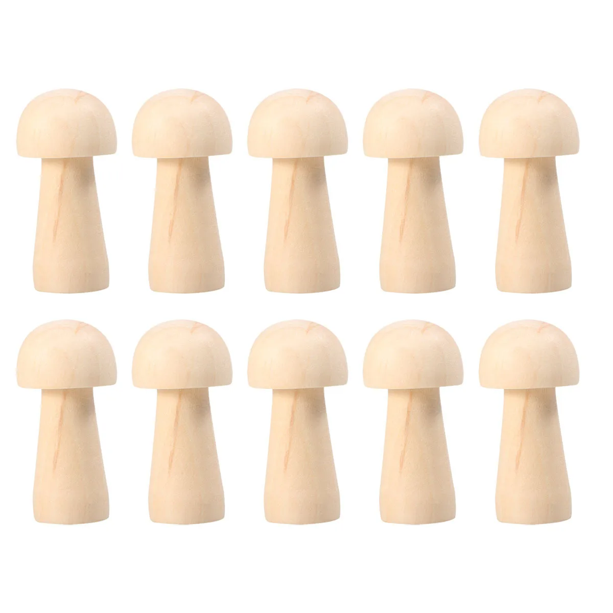 10개입 나무 버섯 모양 조각 DIY 그래피티 장식품 어린이용 홈 데코 85mm 상상력 및 실습 능력 발달