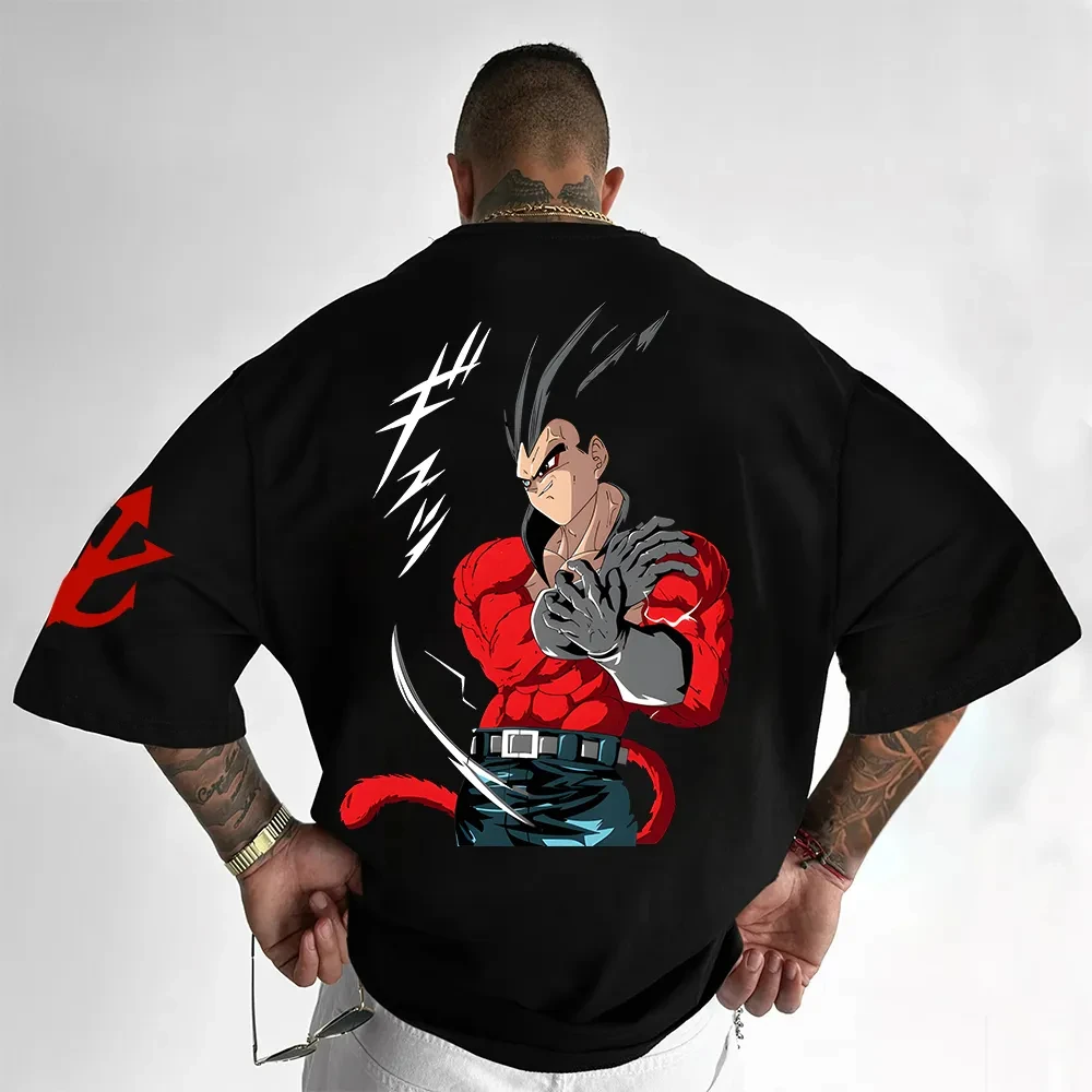 

Dragon Ball Animation GOKU Peripheral Printed Cotton Short Sleeve American Men's and Women's Summer Loose Crew Neck T-Shirt