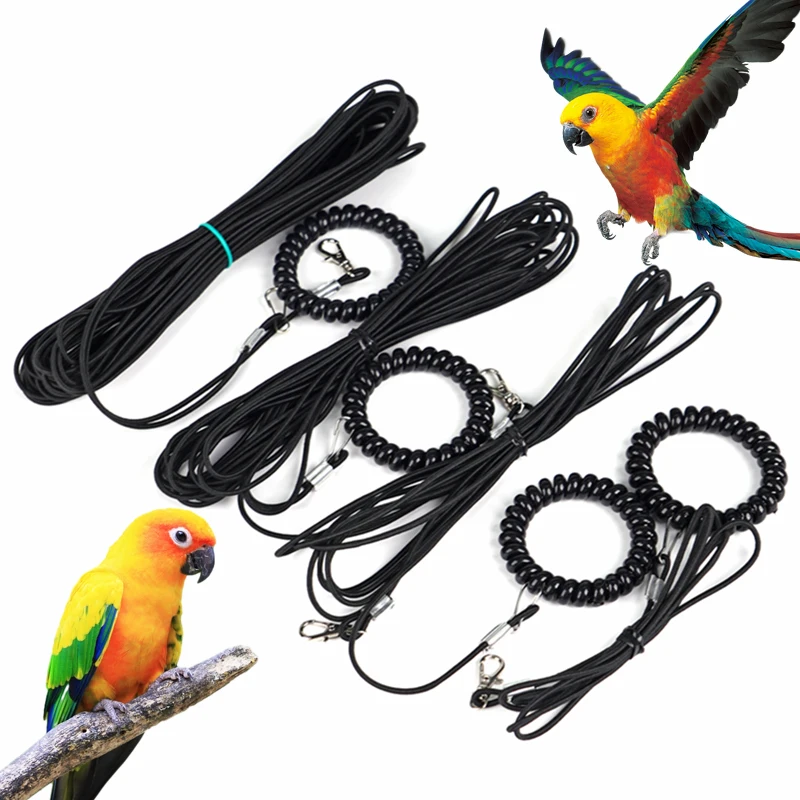 2M-10M Pet Bird Outdoor Training Harness Rope Bird Foot Chain Parrot Anti-Flying Traction Straps Bird Feet Bracelet Foot Ring