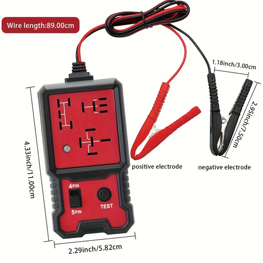Led Indicator Light Car Battery Tester, Automotive Electronic Relay Tester, Universal Type, 12V, Without Battery view 3