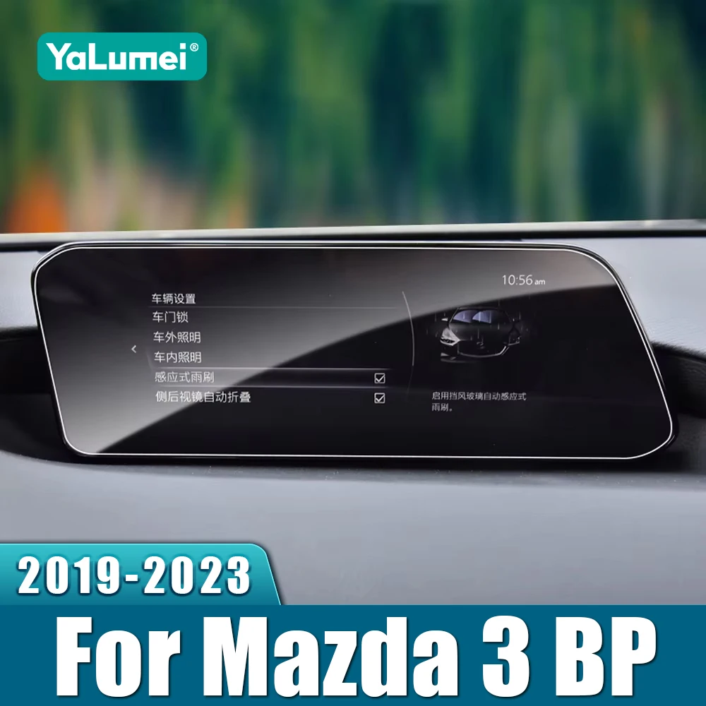 Für Mazda 3 BP 2019 2020 2021 2022 2023 LHD Auto-Navigationsbildschirm Gehärteter Glasfilm Armaturenbrett TPU-Aufkleber