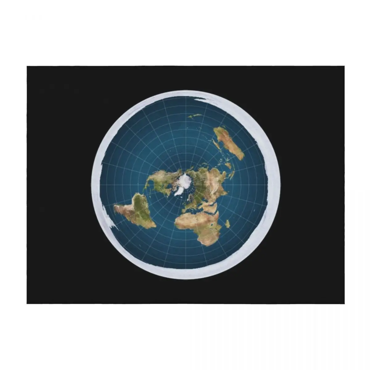 

Flat Earth Throw Blanket Decoratives Decorative Sofas Luxury Brand Multi-Purpose Blankets