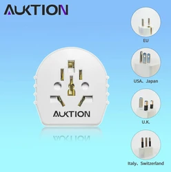 Newest Upgrade Auktion Universal Adapter EU AU UK US Plug Socket Converter 16A 250V Travel Adapter European Plug Adapter Charger