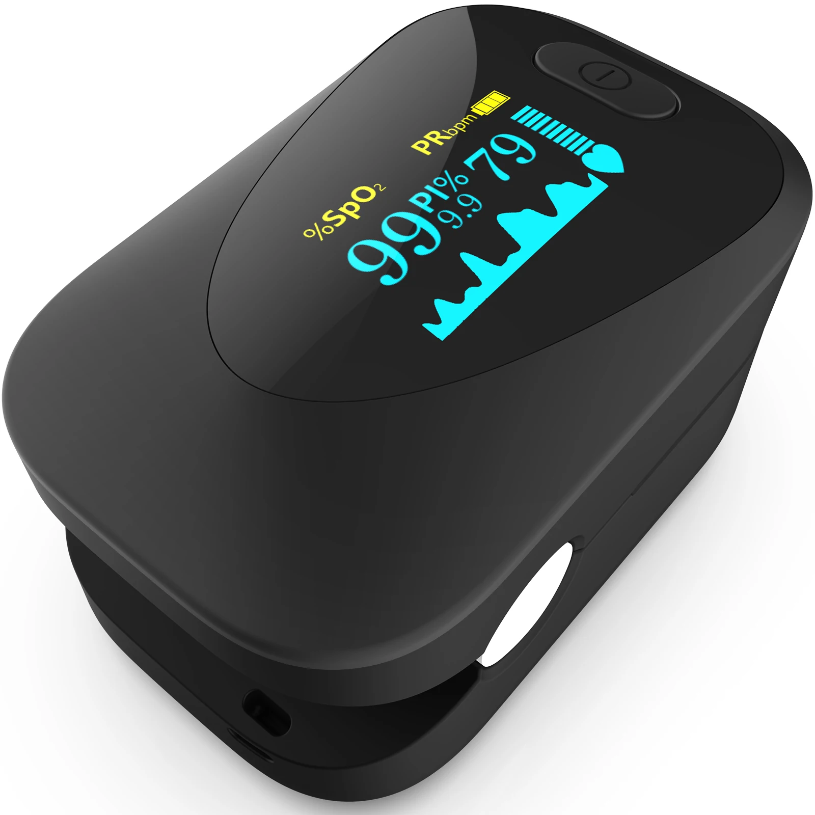 C6AO Fingertip Pulse Oximeter Blood Oxygen Saturation SpO2 Monitor with Pulse Rate PI OLED Display Portable Finger Oxygen Meter