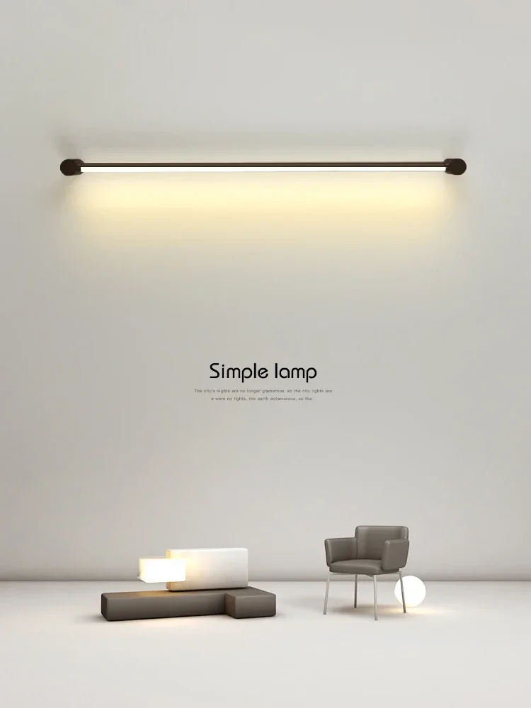 Imagem -03 - Simples Longo Montado Linear Luz com Led Barra Preta Luzes de Parede Interior Sala de Estar Sala de Jantar Lâmpadas de Teto