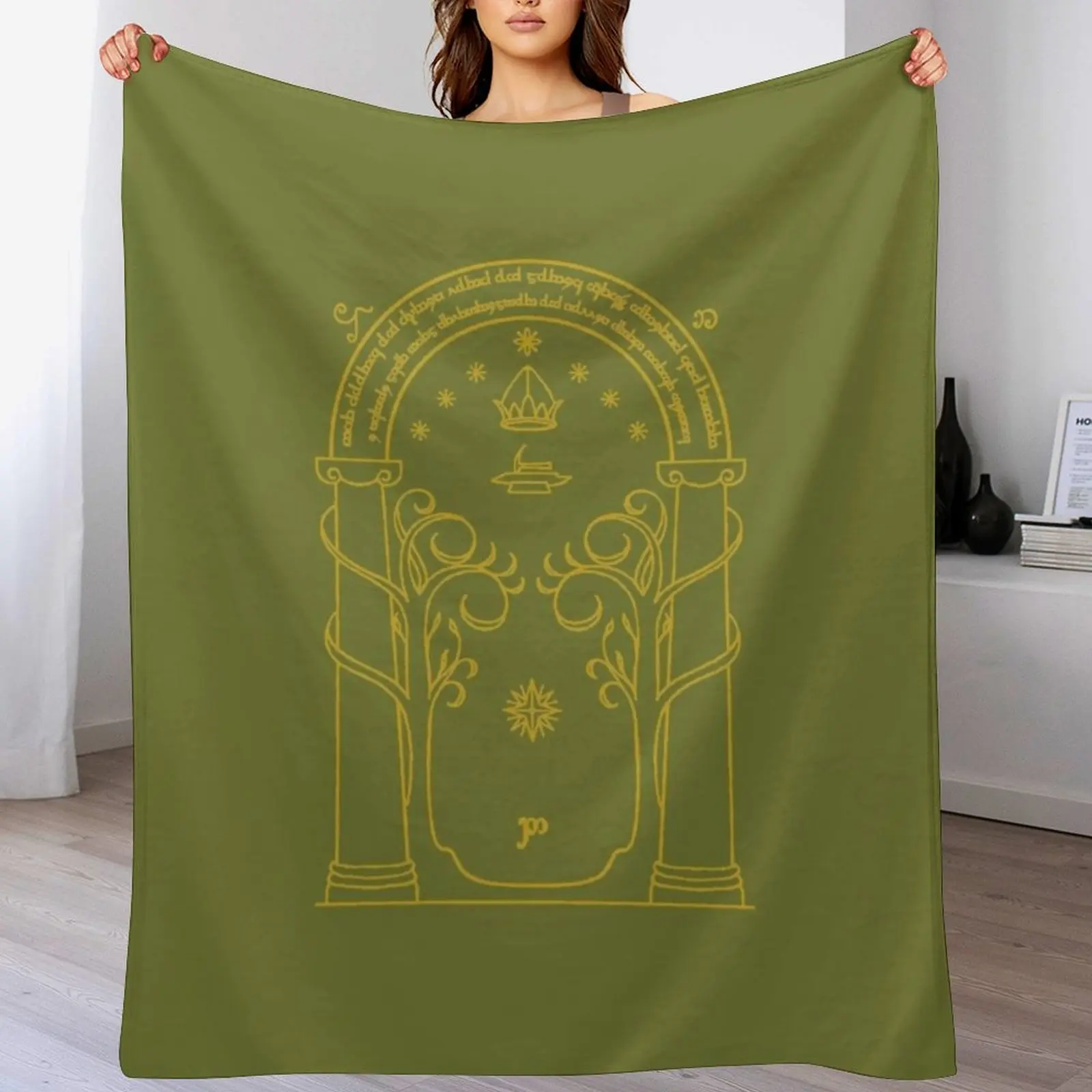 New Doors of Durin Throw Blanket Bed Thermal Blankets