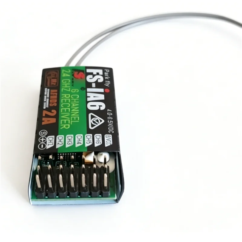 

Flysky FS-IA6 6 Channel 2.4GHz RC Receiver, 160 Frequency Bands, Anti-Lost Fail-Safe for Beginner RC Airplane Build