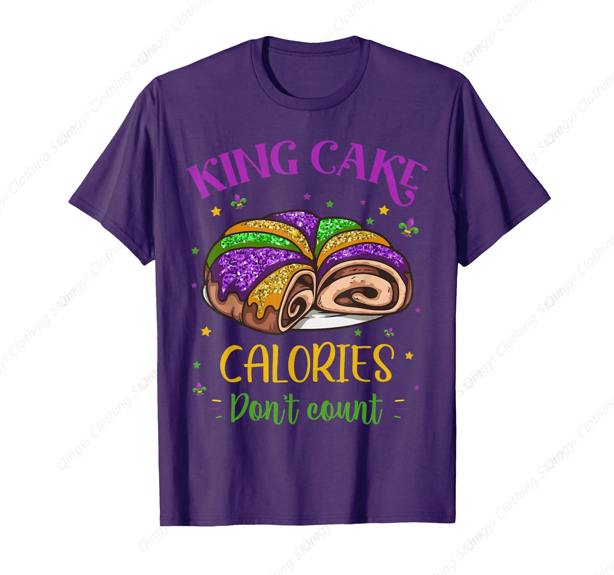 

King Cake Calories Don’t Count Carnival Festival T-Shirt