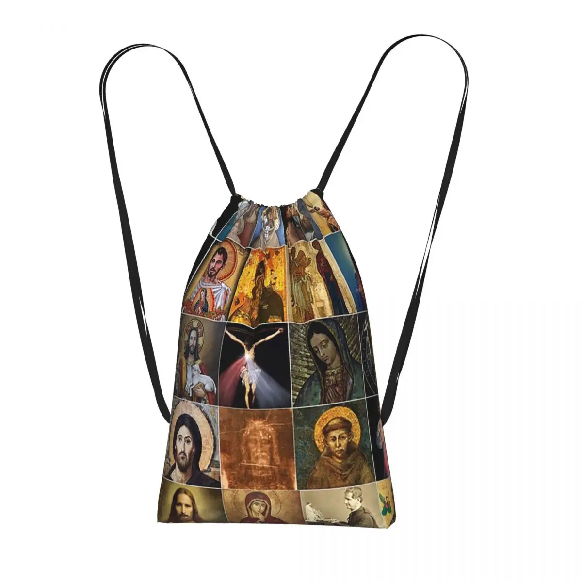 

Saints Jesus Mary I Trust In You Backpacks Multi-function Drawstring Bundle Pocket Sports Bag Book Bags for Man Woman Students