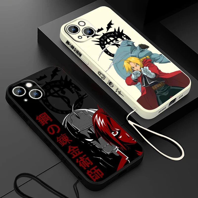 Fullmetal Alchemist Edward etui na telefon Apple iPhone 15 14 13 12 11 Pro Max Plus 8 7 SE etui na lewą linę