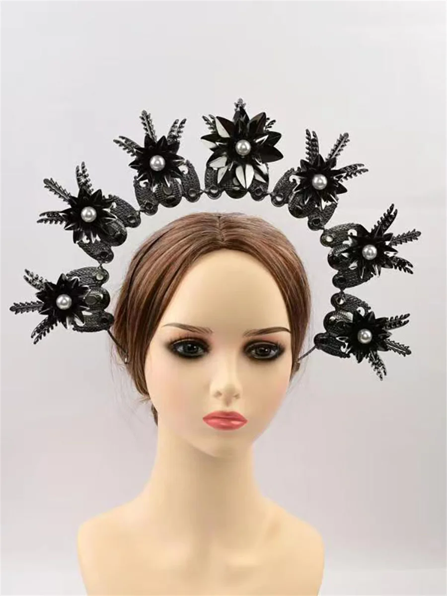 Crown Headband Halo Hair Accessories Halo Goddess Crown Wedding Party Headwear Halloween Costume Star Headpiece