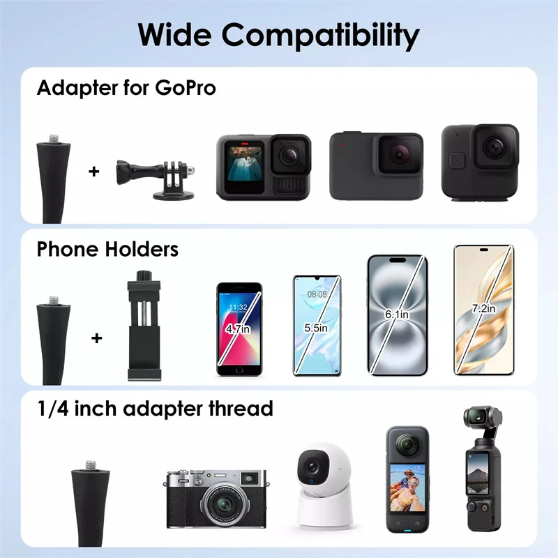 Flexibele beugel Mount Action Camera Mount voor Insta360 Action Camera Octopus Statief Telefoonhouder Clip Stand