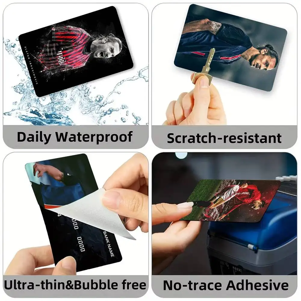 Z-Zlatan Ibrahimovic Legend Football Credit Card HD Stickers Small Chip Waterproof Sticker Game Card Decal Gift