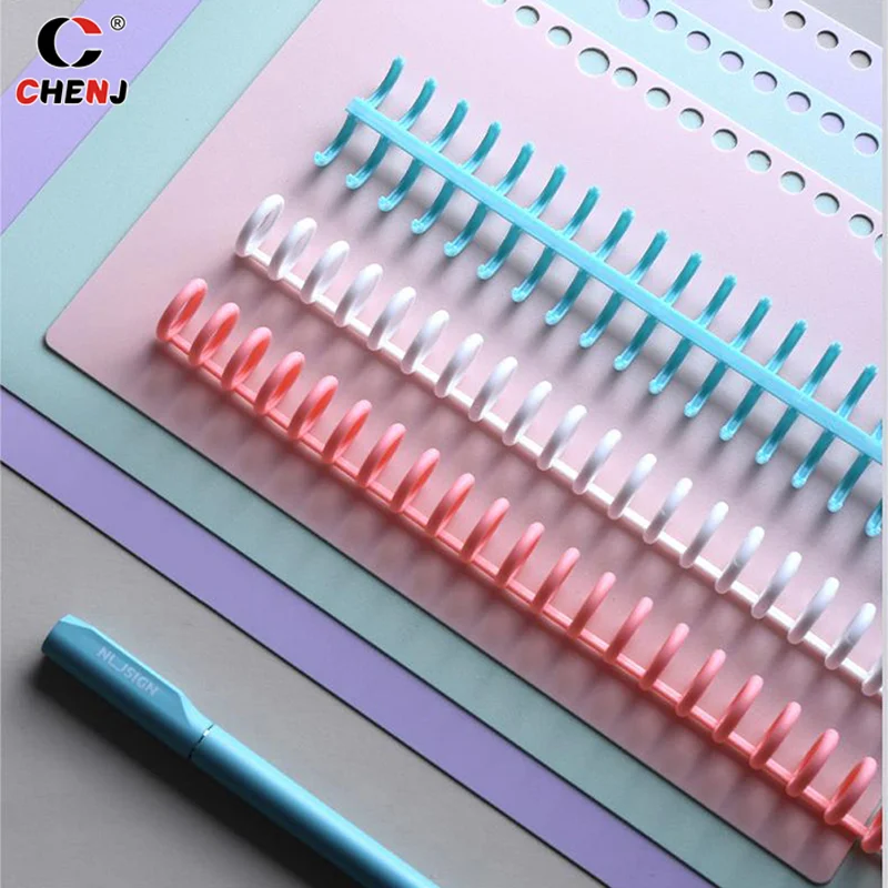 12/22mm 30 Holes Loose-leaf Plastic Binding Ring Spring Spiral Rings Binder Strip For A4 Paper Notebook Office Supplies