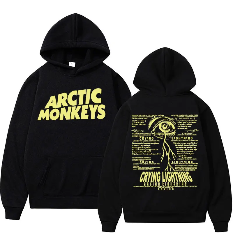 Rock Arctic Monkeys Crying Lightning Hoodies Men Women Harajuku Hip Hop Punk Gothic Sweatshirt Male Casual Fleece Cotton Hoodie