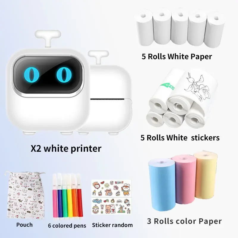 2024 new  portable mini small wrong question printer picture text bluetooth mini print