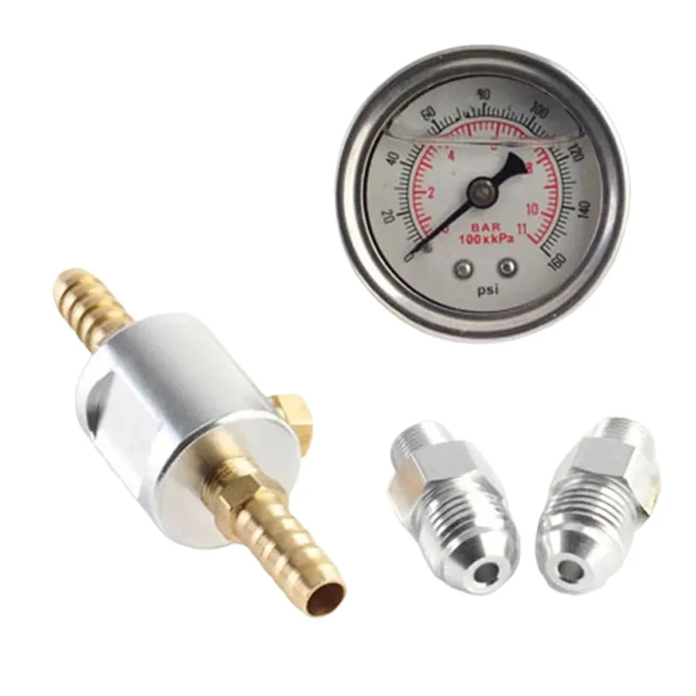 For Eagle For Acura Fuel Pressure Gauge For Fuel Injection Tuning 1 8 NPT 1 Error Margin 1 8 NPT Thread Precision Measurement