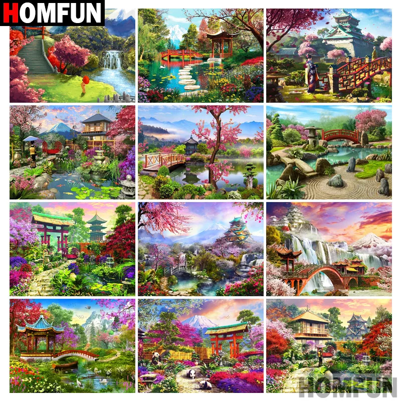 HOMFUN Diamond Painting Cross Stitch Pattern 5D Diamond Embroidery 